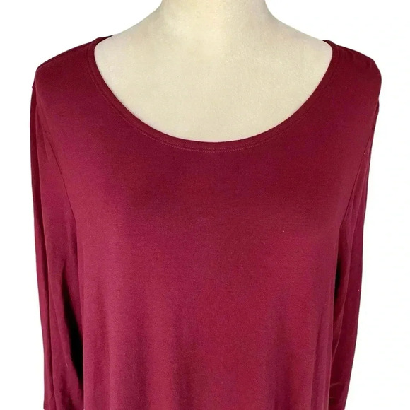 Eileen Fisher Asymmetrical Viscose Spandex Tiered Jersey Tunic Top Women Sz XL - Picture 4 of 8